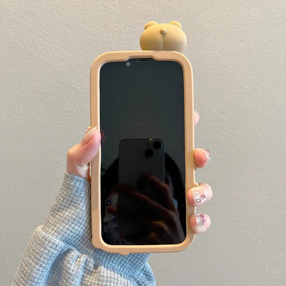 Cute Phone Cases For iPhone 11, 12, 13, 14, 14 Plus, or Pro Max - 3D Cartoon - Silicone Soft Cover - TSP250