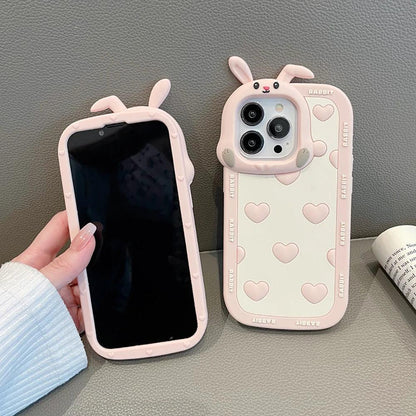 Cute Phone Cases For iPhone 11, 12, 13, 14, 14 Plus, or Pro Max - 3D Cartoon - Silicone Soft Cover - TSP250