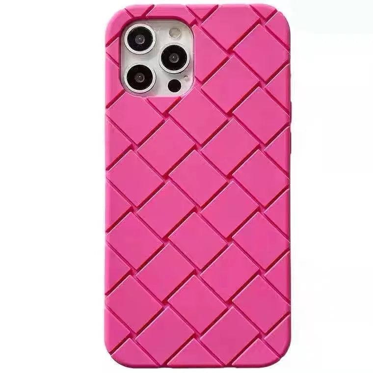 Geometric Line Solid Color Cute Phone Cases For iPhone 14, 13, 12, 11, 15 Pro Max, Xr, Xsmax, X