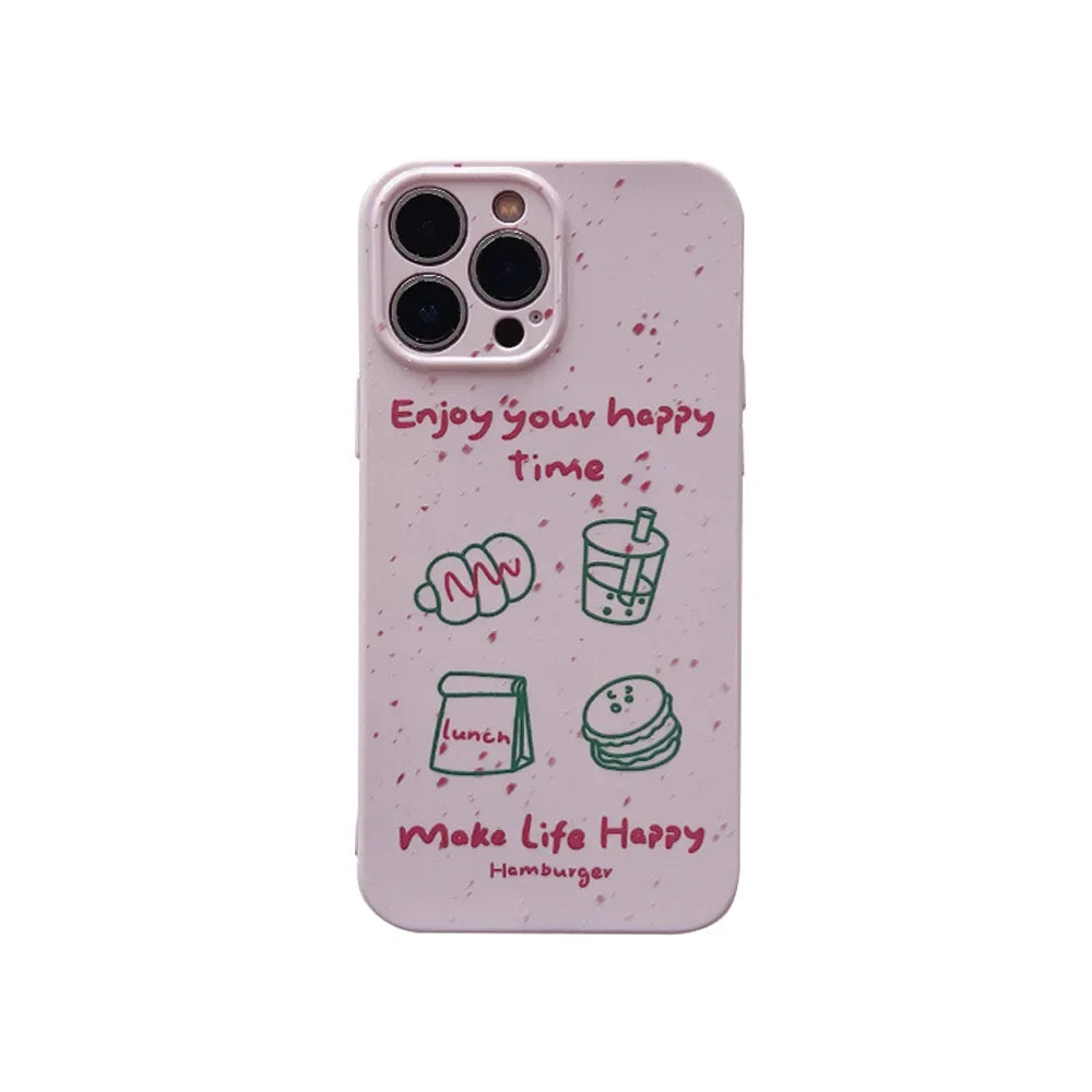 Cute Phone Cases For iPhone 16, 15, 14, 13, 12 Pro Max, 15 14 Plus - Coffee Toast Bread Dessert Art Cover - IC8480 - Touchy Style