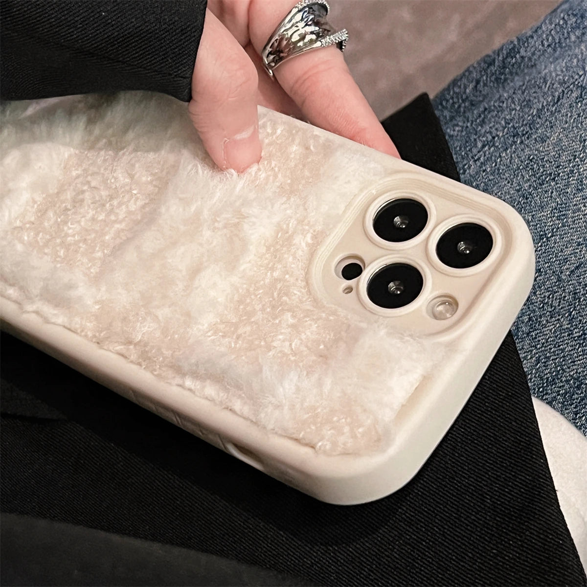 Cute Phone Cases for iPhone 11, 12, 13, 14, 15, 16 Pro Max and Plus - Fluffy &amp; Fabulous Spliced Lattice - TSP434