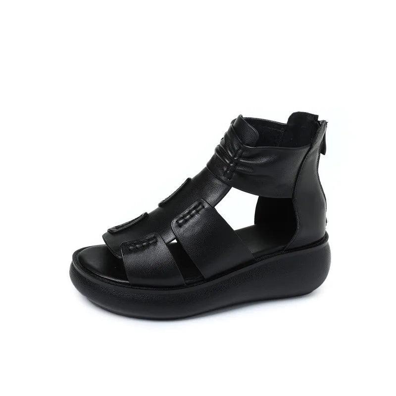 Leather Sandals Cool Boots Platform Casual Shoes For Women&