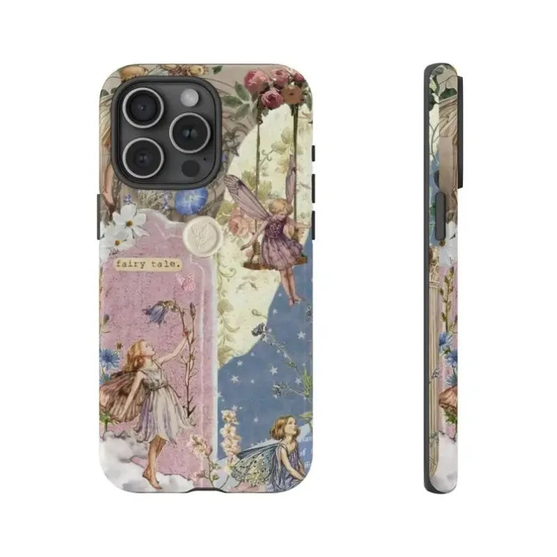 Cute Phone Cases For iPhone 15PRO MAX 14 13 12 11 PRO Plus - Vintage Fairy Garden Aesthetic Pattern - Acrylic TPU Cover