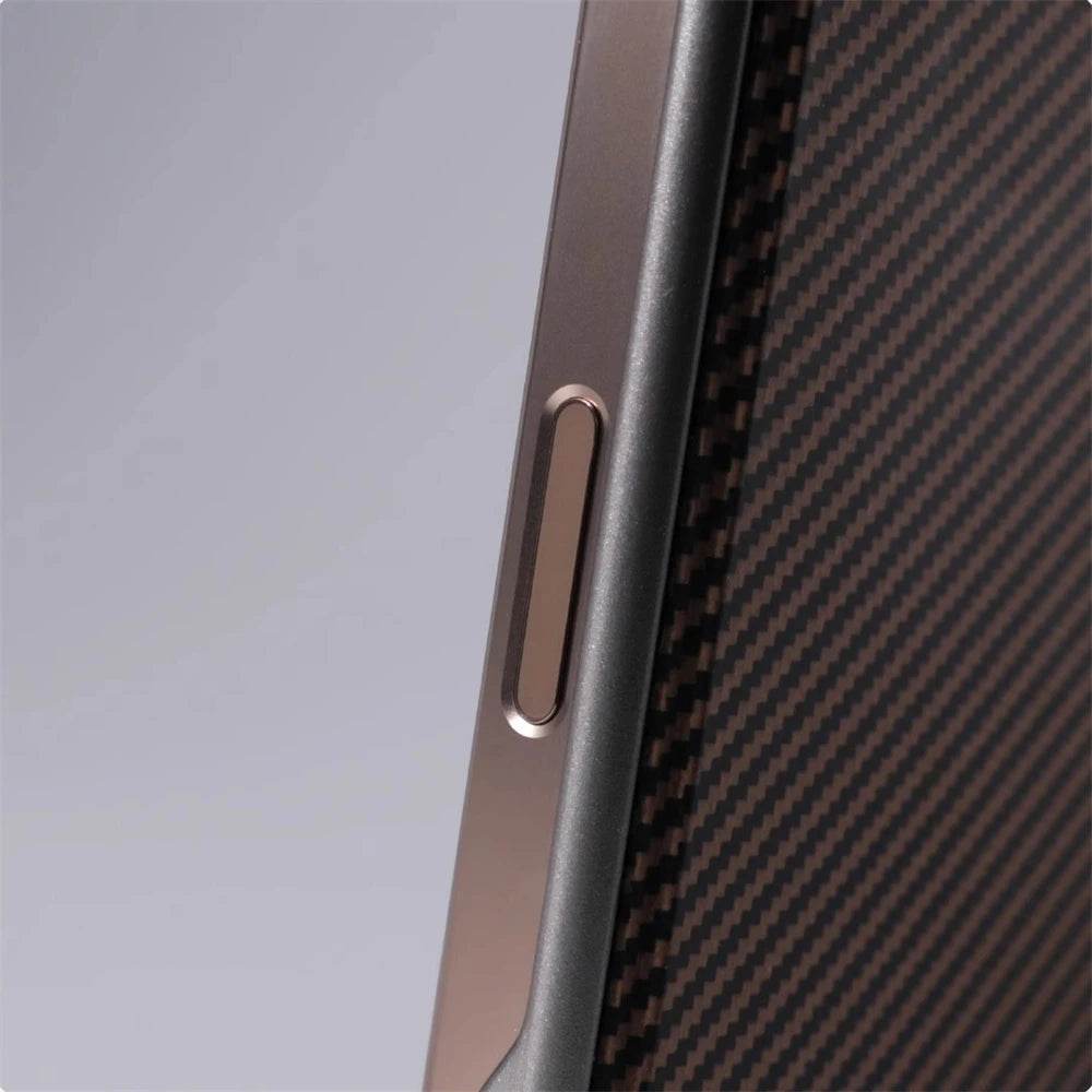 Cute Phone Cases For iPhone 16 Pro Max, 15, 14, 13, 12 Pro - Carbon Fiber Pattern - Cover with Kickstand - PC8030 - Touchy Style