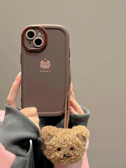 Cute Lucky Bear Candy Phone Case for iPhone 11, 12, 13, 14, 15 Pro Max