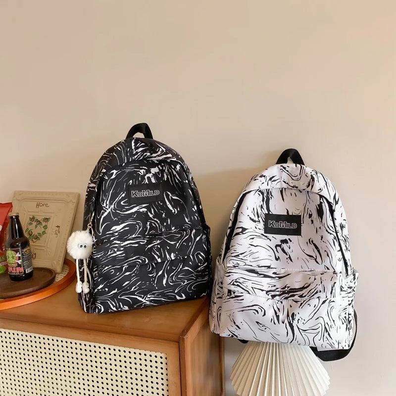 TSB55 Cool Backpacks - Waterproof Nylon Printing Book Bag For Both Women&