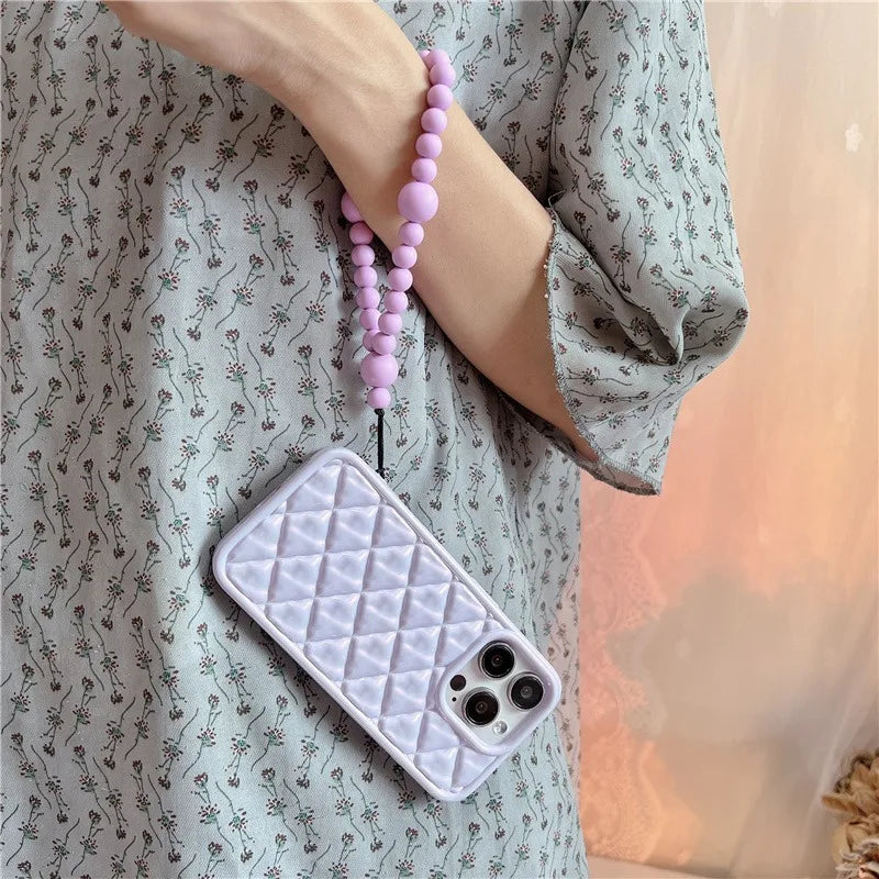 Cute Phone Cases: Stylish Rhombus Bracelet for iPhone 15 Pro Max/14/13/12/11 - TSP305