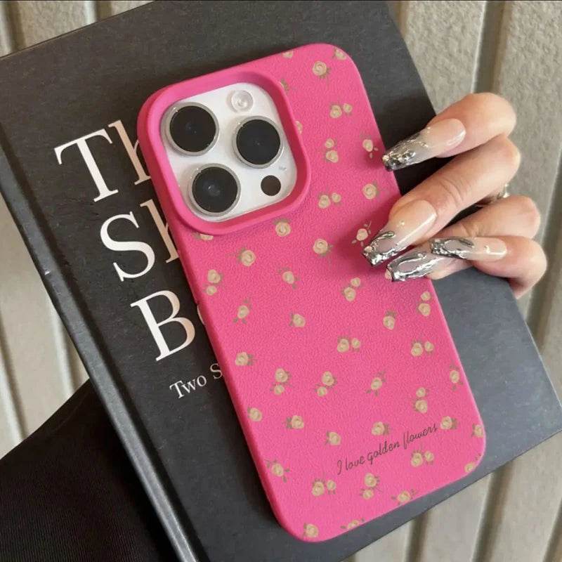 Cute Phone Cases For iPhone 16 Pro Max 15 14 13 12 11 - Flowers Lichee Pattern - Silicone Cover - Touchy Style