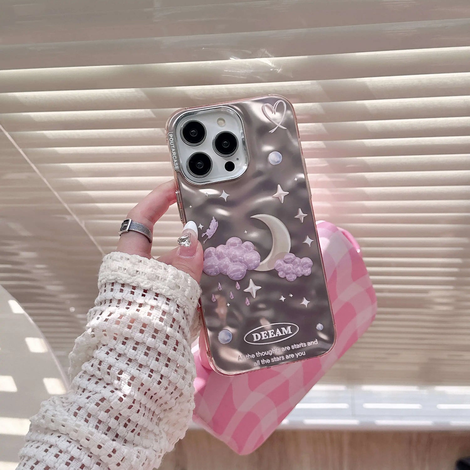 Cute Phone Cases For iPhone 11, 12, 13, 14 Pro Max, and 15 - Dreamy Stars and Clouds - TSP56