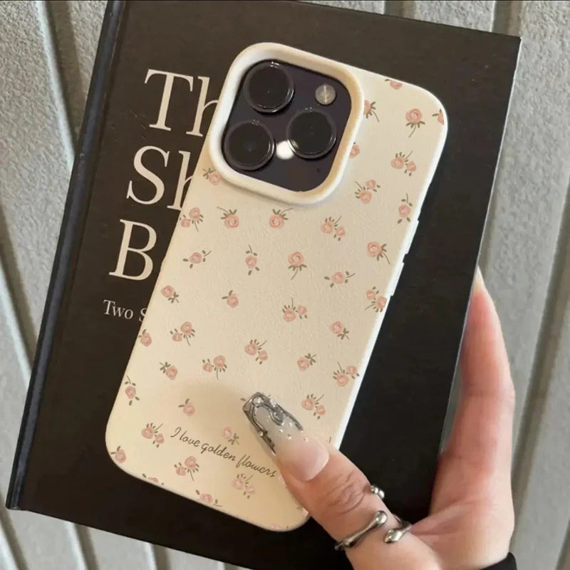 Cute Phone Cases For iPhone 16 Pro Max 15 14 13 12 11 - Flowers Lichee Pattern - Silicone Cover