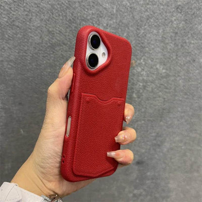 Cute Phone Cases For iPhone 16, 15, 13, 14 Pro Max - Card Slot Wallet - Soft Matte Leather Cover Shell - PC9010 - Touchy Style