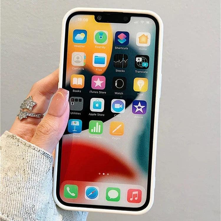 حافظات هواتف لطيفة لهاتف iPhone 11 و12 و13 و14 و15 Pro Max - كلمات &quot;ابتسامة لطيفة&quot; مع حامل غير مرئي - TSP209