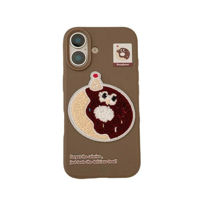 Cute Phone Cases For iPhone 16 Pro Max, 15, 13, 14, 12, 16 Plus - Funny 3D Plush Foods Pattern - Soft TPU Cover - PC8421 - Touchy Style