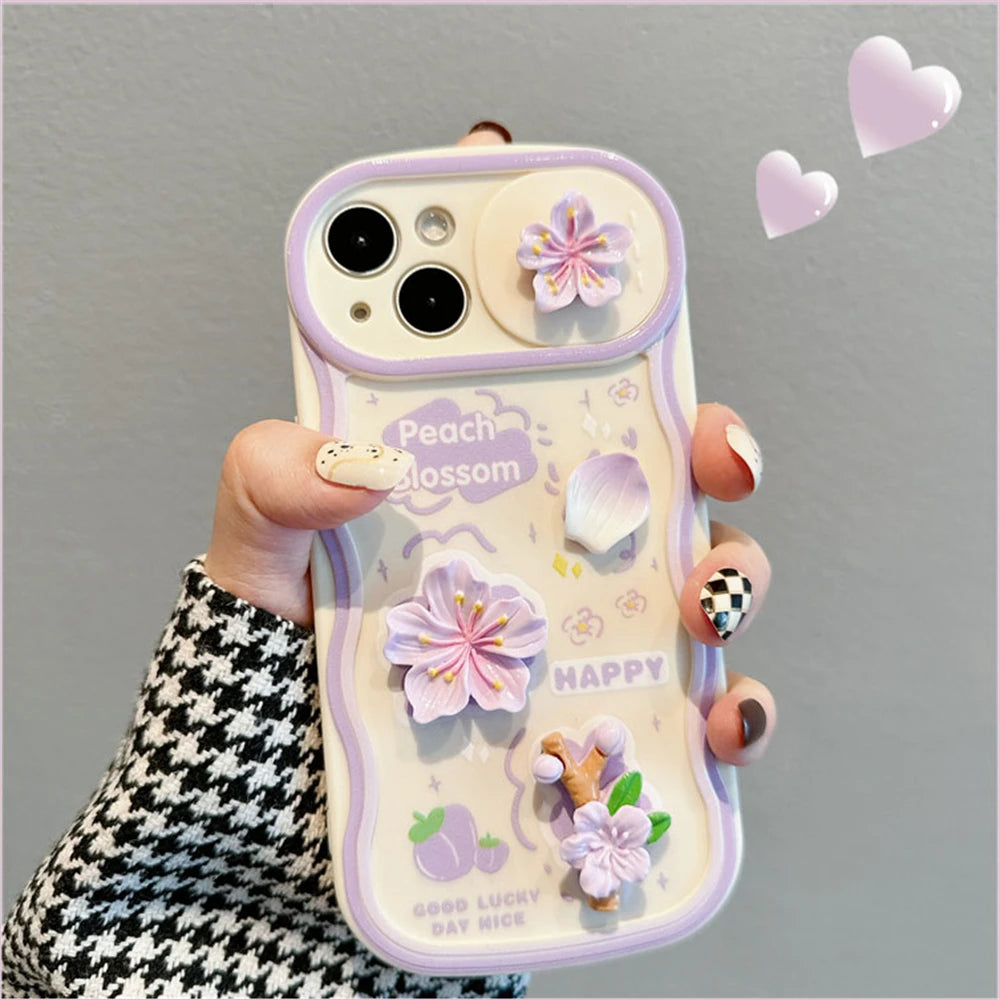 Cute Phone Cases For iPhone 7, 8, XR, X, XS Max, 11, 12, 13, 14, and 15 Pro Max - 3D Floral Soft Cover - TSP430