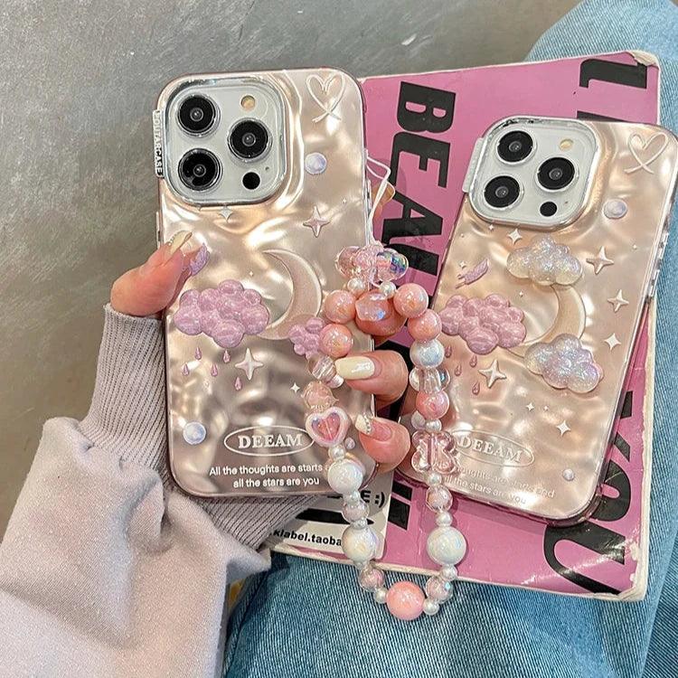 Cute Phone Cases For iPhone 11, 12, 13, 14 Pro Max, and 15 - Dreamy Stars and Clouds - TSP56