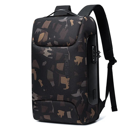 External Frame Oxford Black Cool Backpack Laptop Multifunctional WaterProof Business Bag MCBCOS40