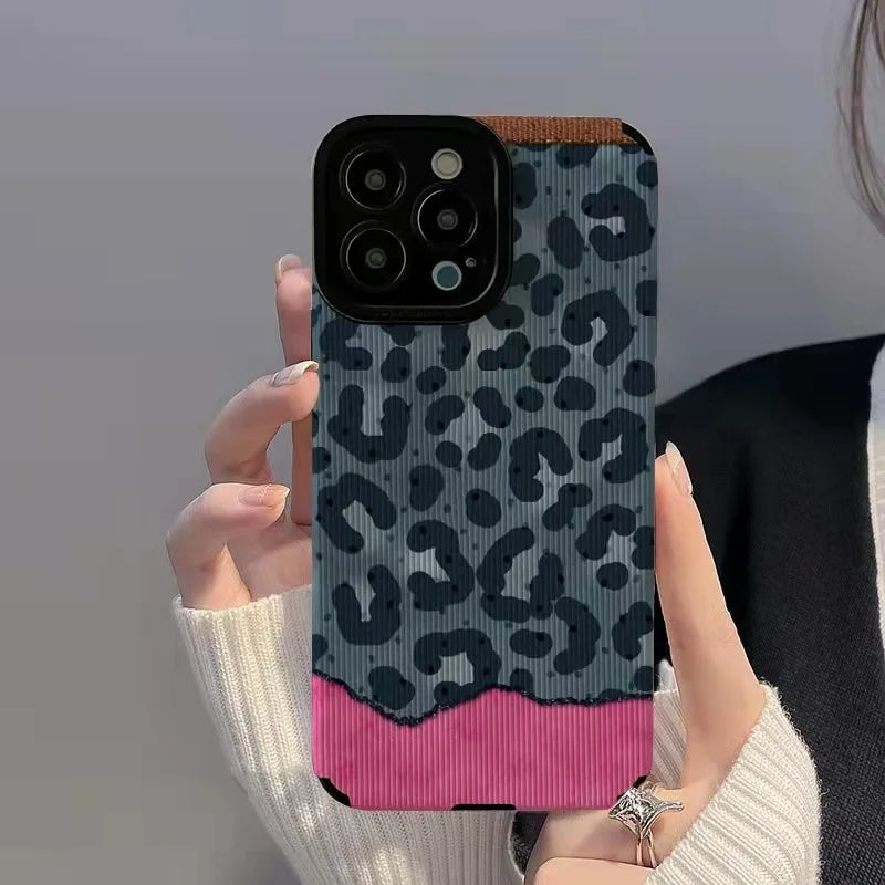 Cute Phone Cases For iPhone 15, 14, 13, 12, 11, X, XS, XR, SE (2020, 2022), 7, or 8 - Girly Leopard Cover - TSP527