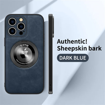 Cute Phone Cases for iPhone 11, 12, 13, 14, and 15, including Pro, Pro Max, and Plus models - Leather Cover With Rotating Holder  - TSP526