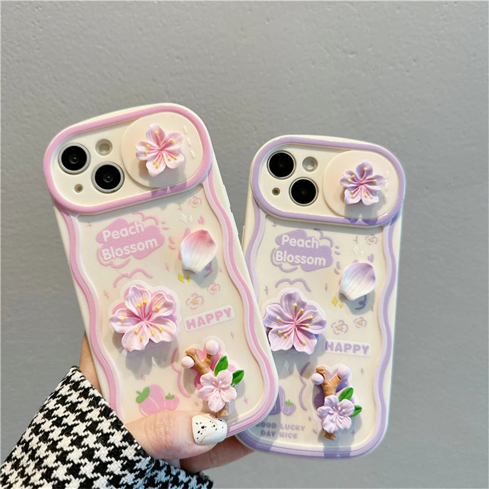 Cute Phone Cases For iPhone 7, 8, XR, X, XS Max, 11, 12, 13, 14, and 15 Pro Max - 3D Floral Soft Cover - TSP430