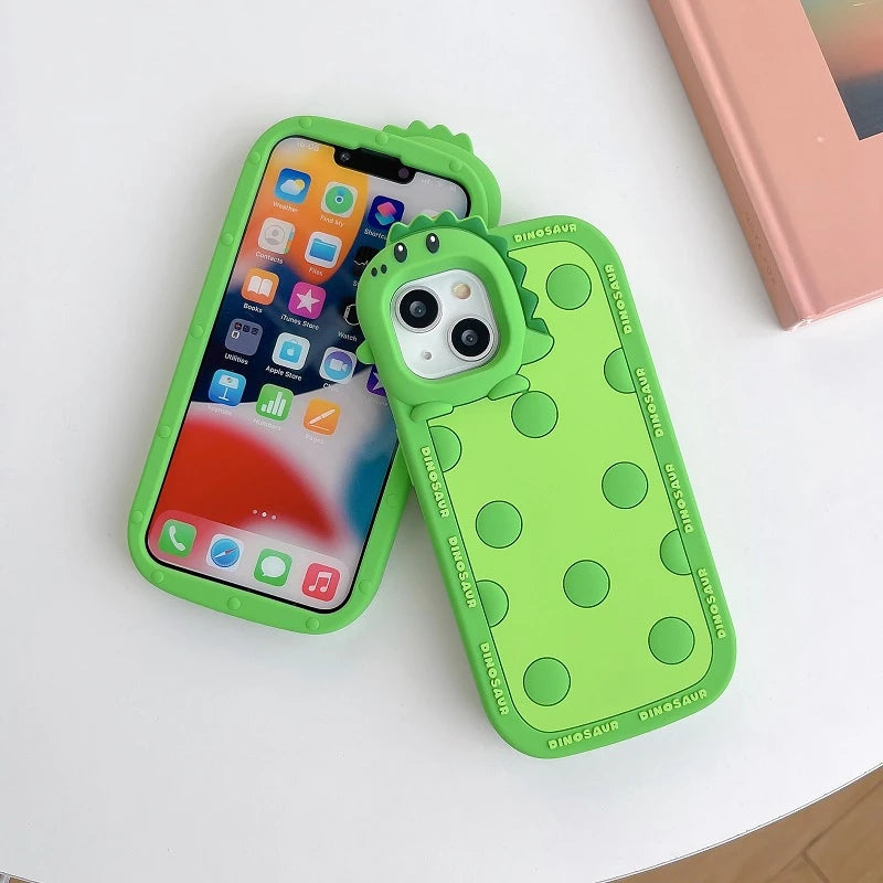 Cute Phone Cases For iPhone 11, 12, 13, 14, 14 Plus, or Pro Max - 3D Cartoon - Silicone Soft Cover - TSP250