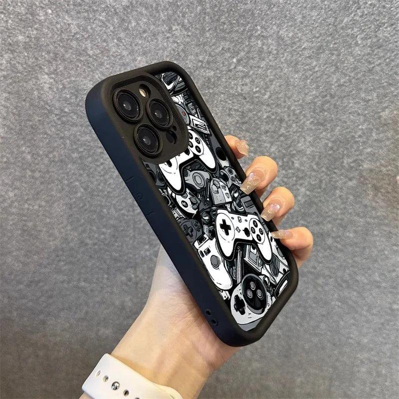 Cute Phone Cases For iPhone 7, 8, XS, X, XR, 11, 12, 13, 14, 15, Pro Max, Plus, and SE 2020 - Game Controller Graphic - TSP224