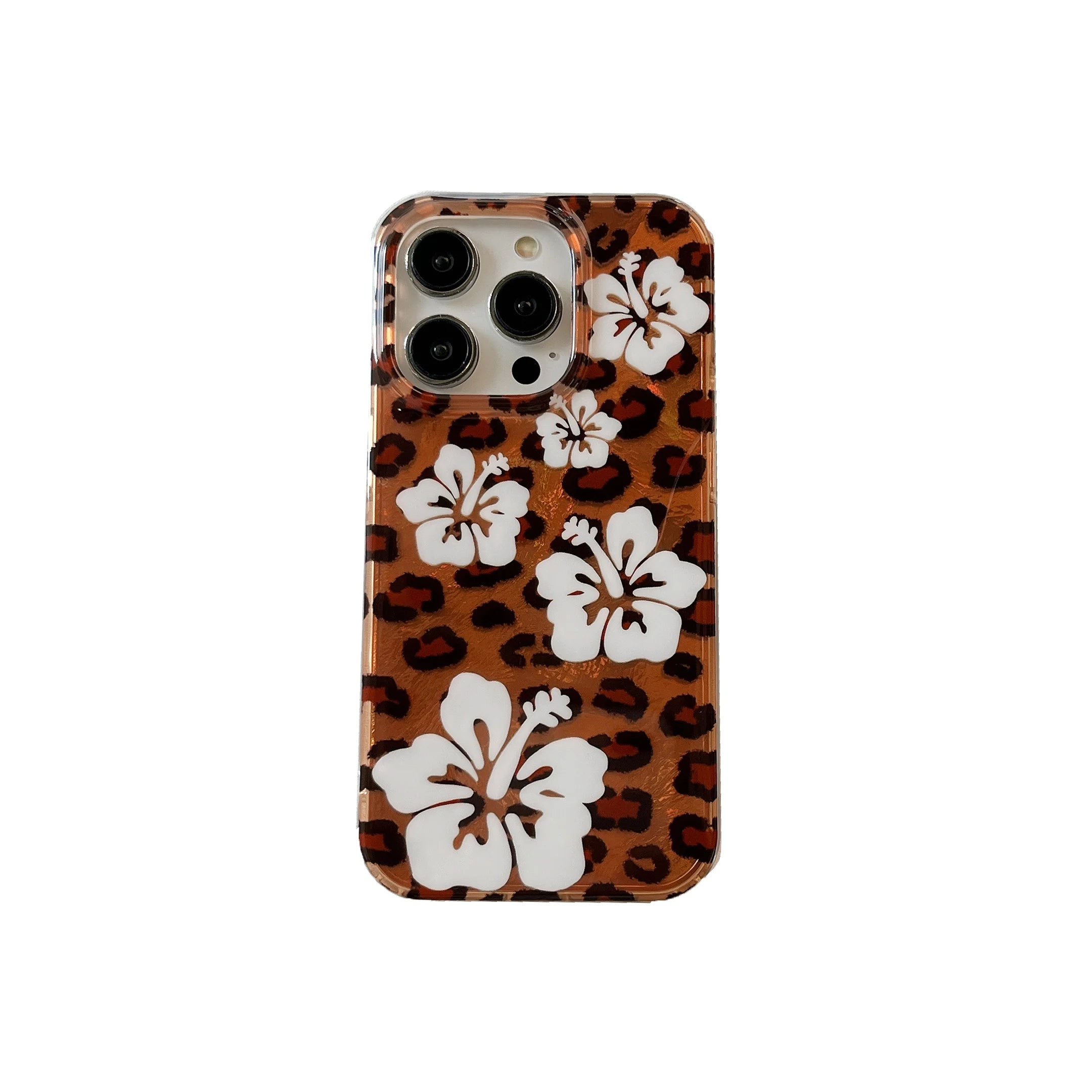 Cute Phone Cases For iPhone 16, 15, 14, 13 Pro Max - Flower Prints &amp; Bowknot Decoration Cover - PC9530