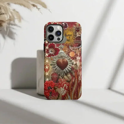 Cute Phone Cases For iPhone 16ProMax, 15, 14, 13, 12, 11 PRO, 11 Plus - Red Love Eye - Boho Aesthetic Acrylic TPU Cover - IC0150