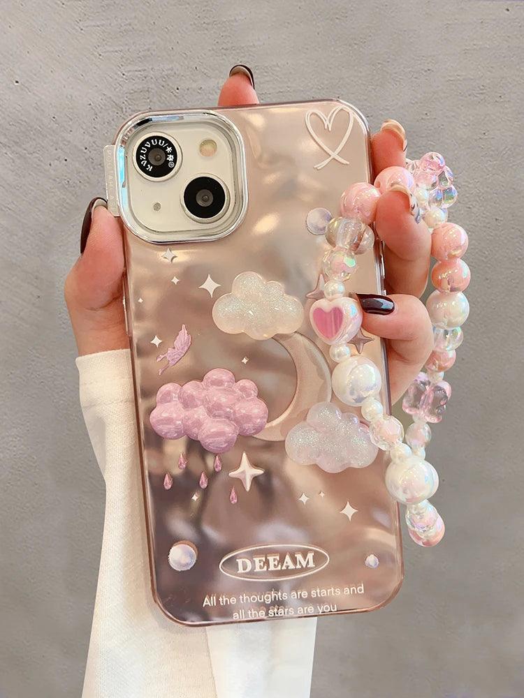 Cute Phone Cases For iPhone 11, 12, 13, 14 Pro Max, and 15 - Dreamy Stars and Clouds - TSP56