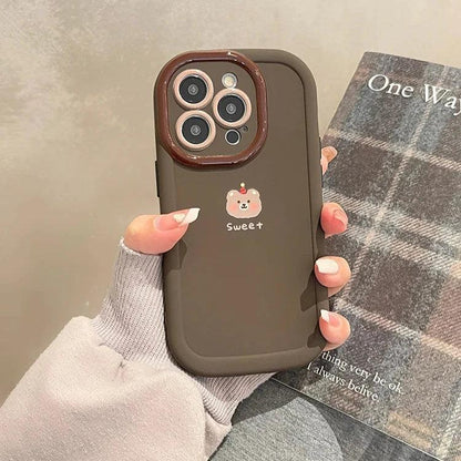 Cute Lucky Bear Candy Phone Case for iPhone 11, 12, 13, 14, 15 Pro Max