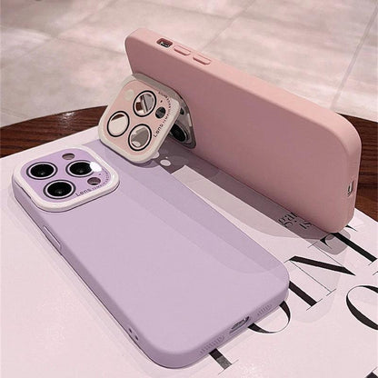 Matte Hard PC Lens Glass Full Protection Cute Phone Case for iPhone 12, 13, 14 Pro Max Cover