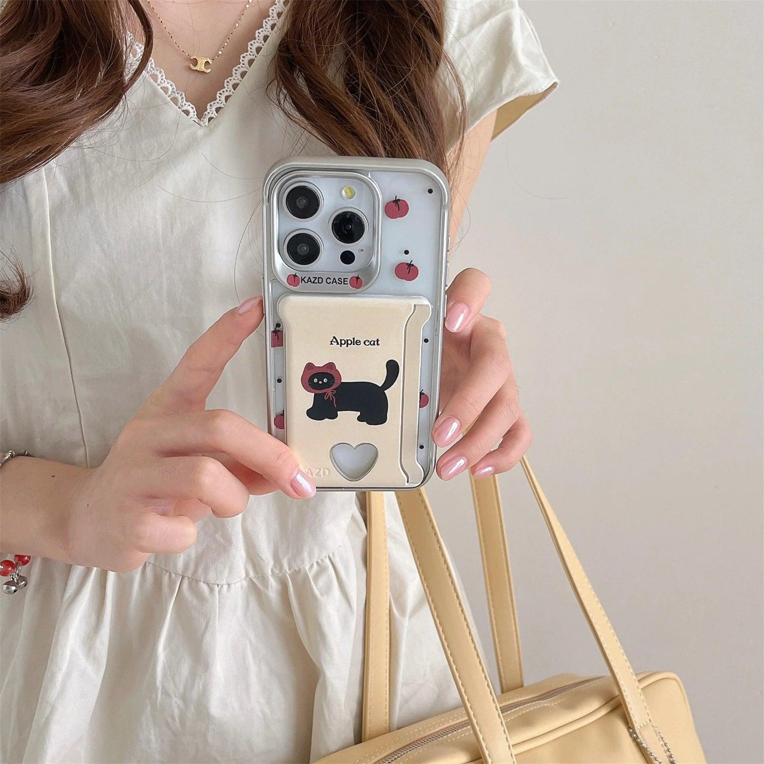 Cute Phone Cases For iPhone 15, 14, 13, 12, and 11 Pro Max - Cat Pattern - Wallet Pocket - TSP279