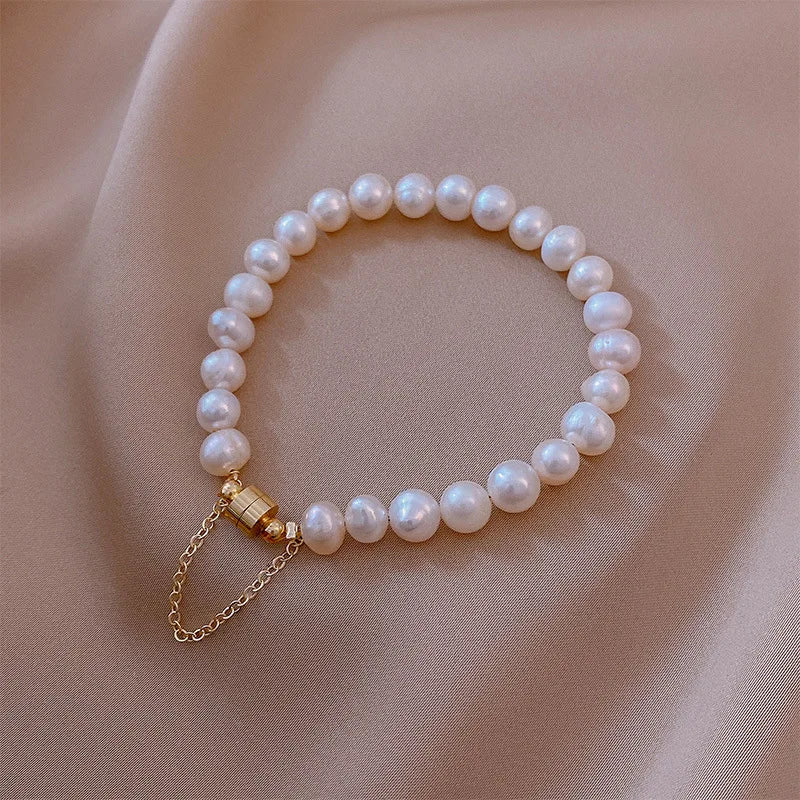 Bracelets Charm Jewelry 2021 Magnet Freshwater Pearl 