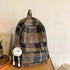 TSB57 Cool Backpacks - Fashion Plaid Woollen Rucksack For School, College, and Travel - Touchy Style