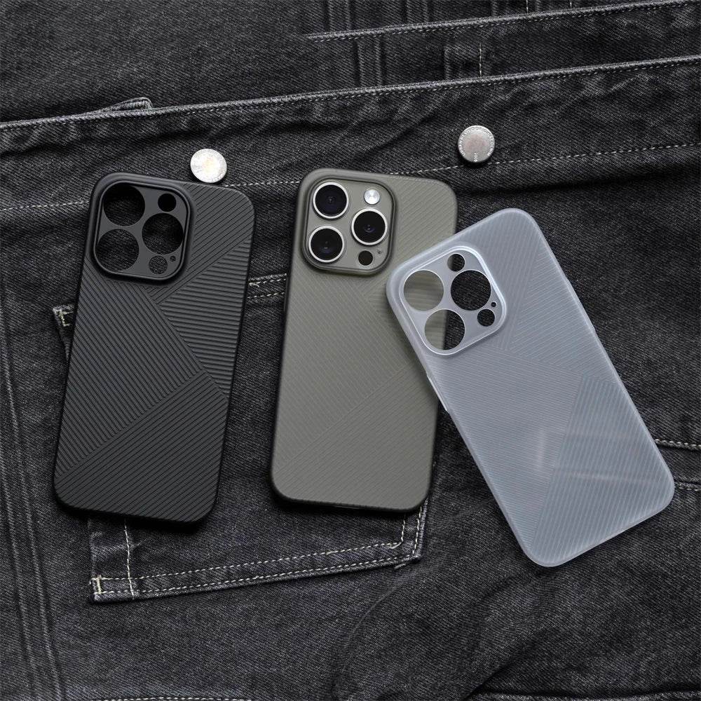 Cute Phone Cases For iPhone 13, 14, 15 Pro Max - Ultra Thin Geometry Patterns - Matte Clear Cover - PC8420 - Touchy Style