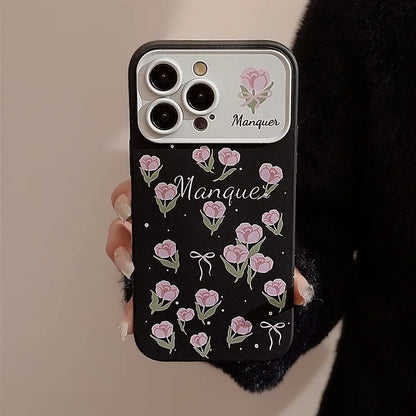 Cute Phone Cases For iPhone 16, 15, 14, 13, 12, 11 Pro Max, Xr, 15, 16 Plus - Starry Sky, Pink Tulip, Bow Tie Pattern - IP8490