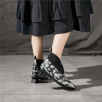 Handmade Embroidery Leather Boots: AZ308 Women&