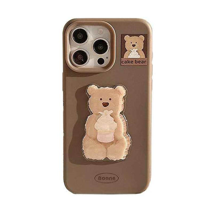 Cute Phone Cases For iPhone 12, 13, 14, 15, 16 Pro Max, 16 Plus - Cartoon Penguin Bear - Soft TPU Cover - PC1010 - Touchy Style