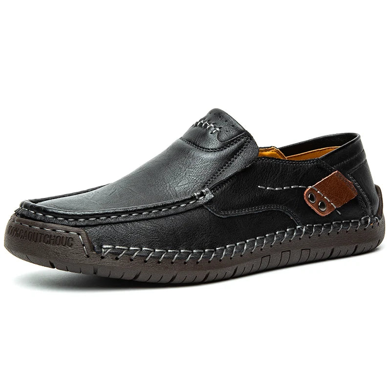 Flats Comfortable Leather Brown Men&