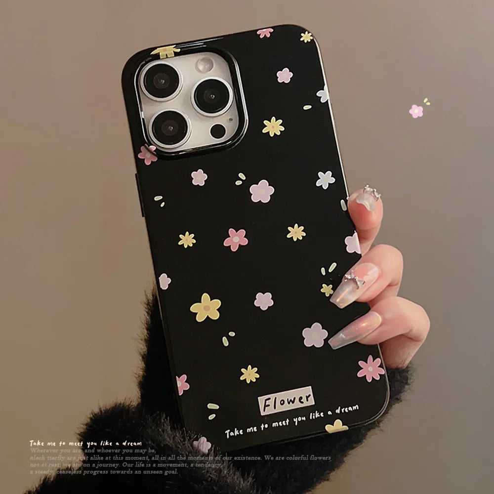 Cute Phone Cases For iPhone 16, 15, 14, 13, 12 Pro Max, Xr, Xs, 15 Plus - Fairy Sweet Fresh Flowers Art gir Cover - IC6220