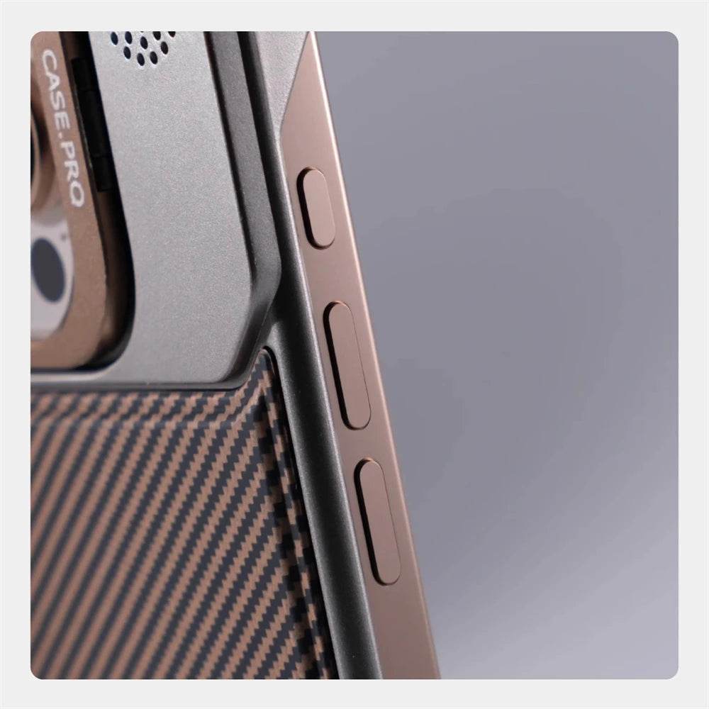 Cute Phone Cases For iPhone 16 Pro Max, 15, 14, 13, 12 Pro - Carbon Fiber Pattern - Cover with Kickstand - PC8030 - Touchy Style