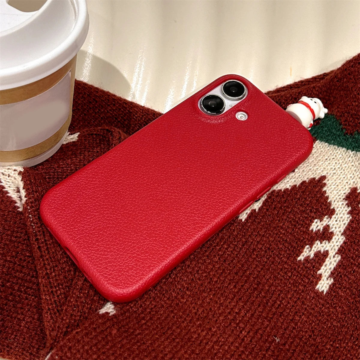 Cute Phone Cases For iPhone 16, 15, 14, 13, 12, 11, Pro, Pro Max, and Plus - 3D Snowman - Soft Cover - TSP440