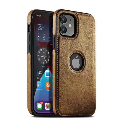 PU Leather Logo Hole Cute Phone Cases For iPhone 14 13 12 11 Pro XS MAX