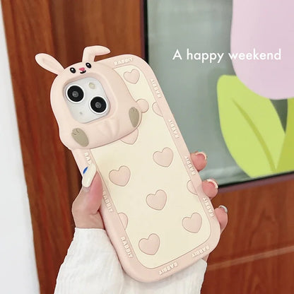 Cute Phone Cases For iPhone 11, 12, 13, 14, 14 Plus, or Pro Max - 3D Cartoon - Silicone Soft Cover - TSP250