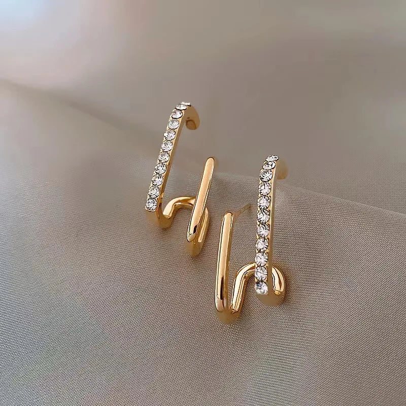 Irregular U-shaped Earrings Charm Jewelry XYS0240 Unusual Accessories