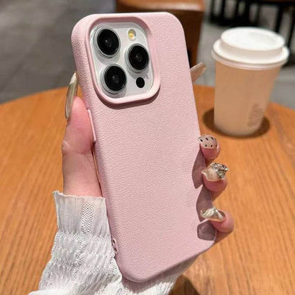 Cute Phone Cases For iPhone 16, 15, 14 Pro Max, 13, 12 Pro Max, 11 - Solid Matte Leather Soft Back Cover - PC9120 - Touchy Style