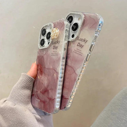 Cute Phone Cases For iPhone 15 Pro Max, 14, 13, 11, or 12 - Glitter Laser, Shiny Floral, Marble Pattern - TSP260