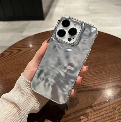 TSP36 Cute Phone Cases For iPhone 11, 12, 13, 14, 15 Pro Max - Electroplated Water Ripple Cover