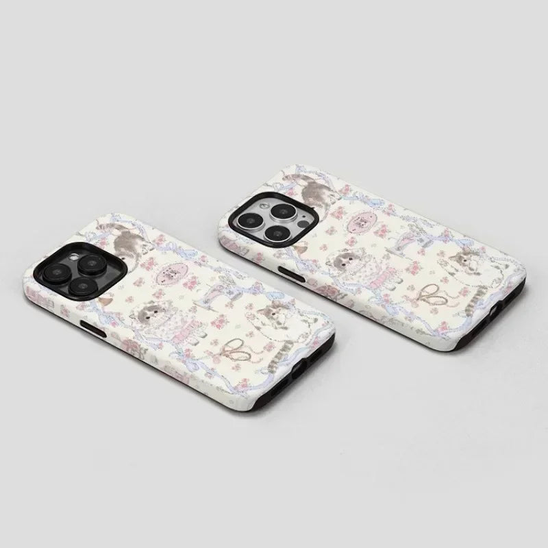 Cute Phone Cases For iPhone 16, 15PRO MAX, 14, 13, 12, 11 PRO, 11 Plus, 15pro - Tailor Cat Cartoon - Acrylic TPU Cover - PC8501