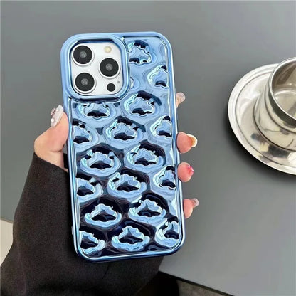 TSP51 Cute Phone Cases For iPhone 15 Pro Max, 14, 13, 11, 12, XR, X, XS Max, 7, 8 Plus, and SE - 3D Clouds Glossy Cover