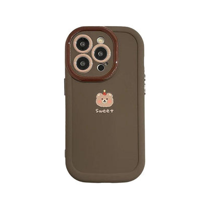 Cute Lucky Bear Candy Phone Case for iPhone 11, 12, 13, 14, 15 Pro Max